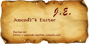 Juscsák Eszter névjegykártya